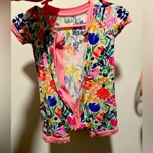 Little sleepies summer floral shortie (3-6 mo)